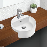 Reba Semi-Recessed Basin With Tap Hole